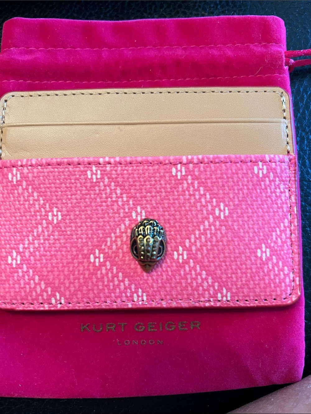 KURT GEIGER LONDON NWT Camden JEWELED EAGLE HEAD CARD HOLDER - Picture 6 of 10